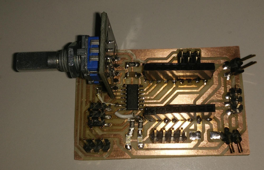 picture of the populated pcb